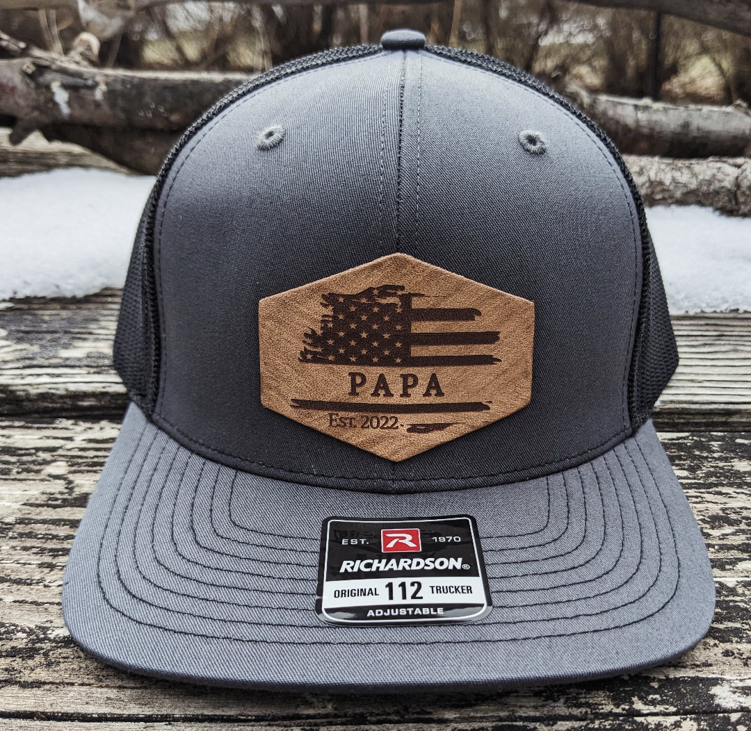 Papa Hat- American Flag Custom Richardson Snapback Hat – Rift Canyon Hat  Company
