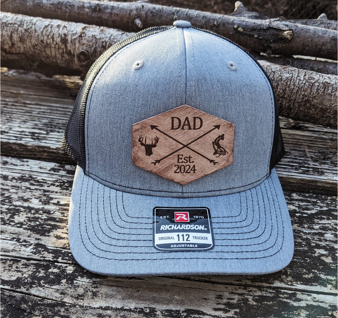 Custom Dad Fishing and Hunting Richardson Snapback Hat
