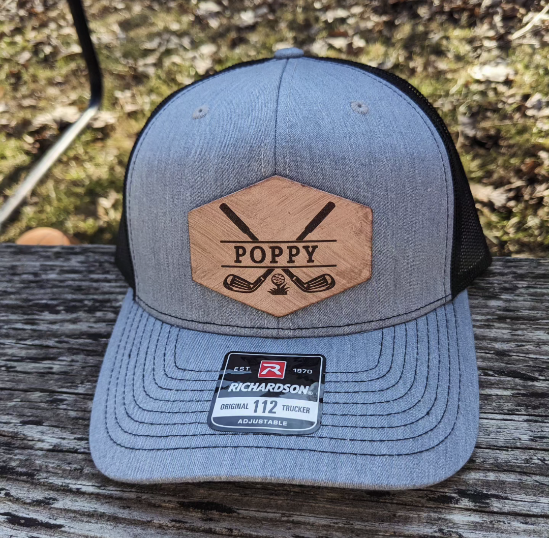 Custom Golfer Richardson Snapback Hat for Pawpaw, Grandpa, Dad or anyone else