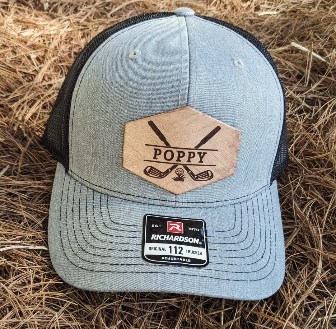 Custom Golfer Richardson Snapback Hat for Pawpaw, Grandpa, Dad or anyone else
