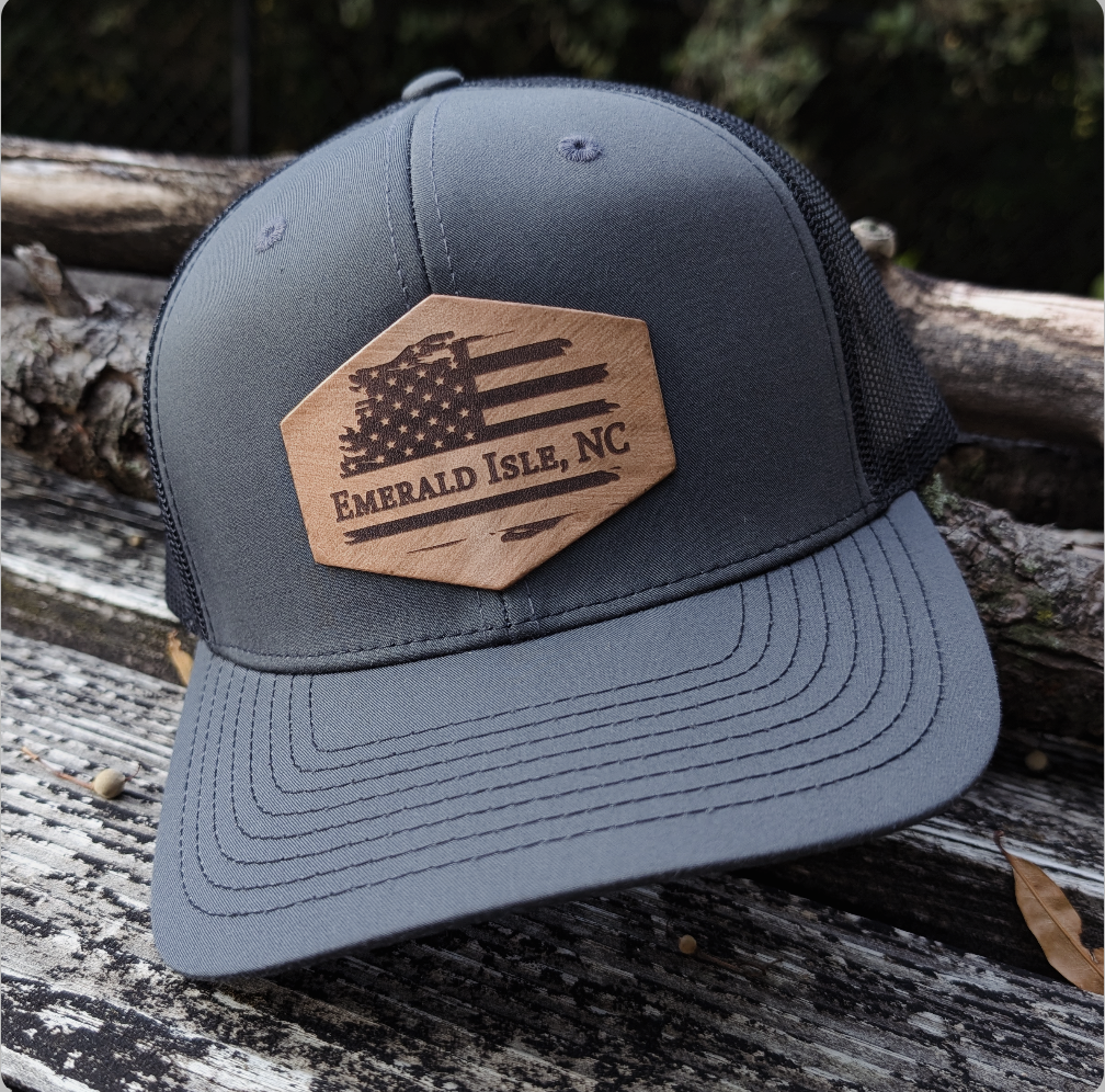 Location Hat - American Flag Custom Richardson Snapback Hat