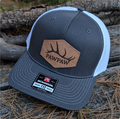 Custom Elk Antler Richardson Snapback Hat for Pawpaw, Grandpa, Dad or anyone else