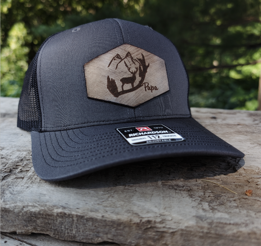 Buck Mountains Snapback Hat - add your Name