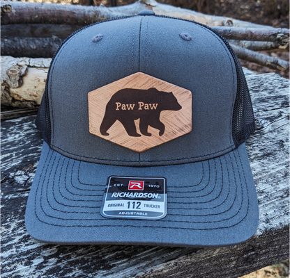Custom Paw Paw Bear Richardson Snapback Hat