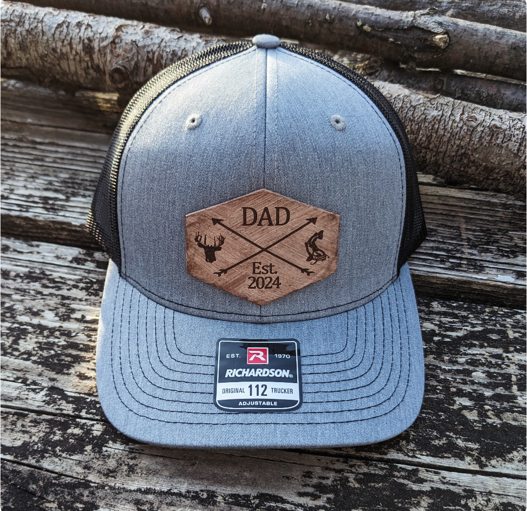 Custom Dad Fishing and Hunting Richardson Snapback Hat