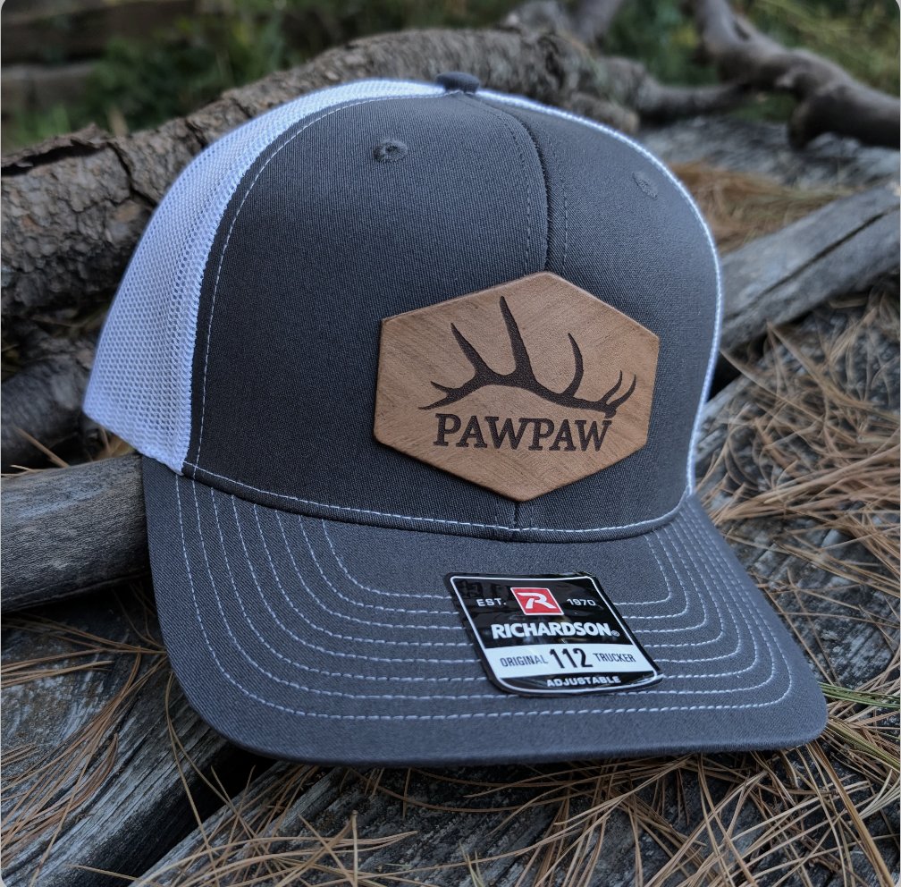 Custom Elk Antler Richardson Snapback Hat for Pawpaw, Grandpa, Dad or anyone else