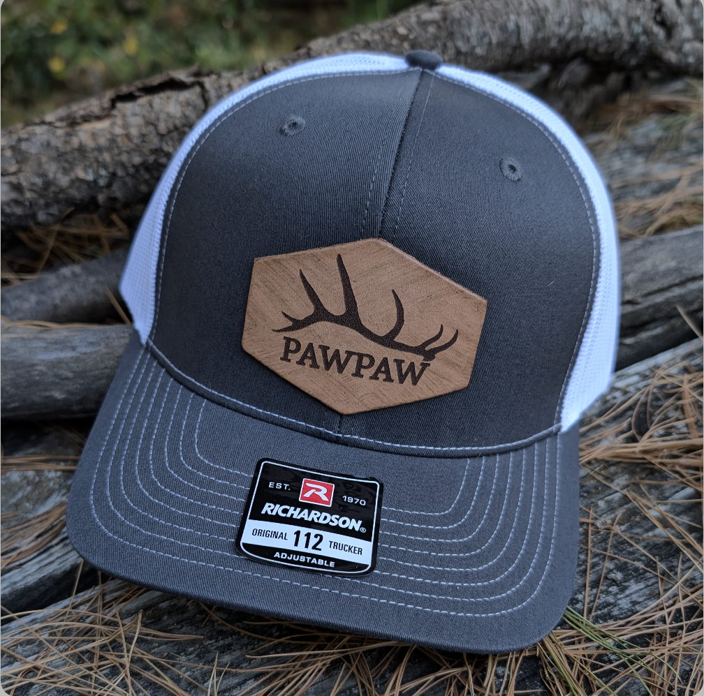 Custom Elk Antler Richardson Snapback Hat for Pawpaw, Grandpa, Dad or anyone else