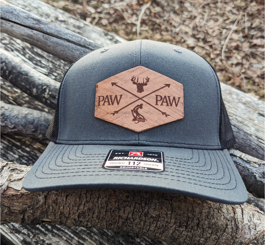 Custom Papa Fishing and Hunting Richardson Snapback Hat