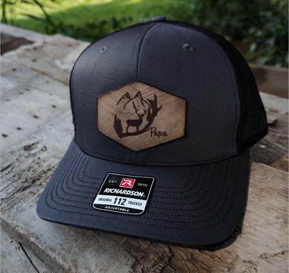 Buck Mountains Snapback Hat - add your Name