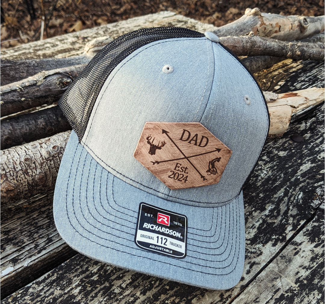 Custom Dad Fishing and Hunting Richardson Snapback Hat